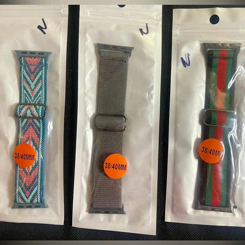 ⌚️Brand New Watch Bands set of 3 for Apple watch Adjustable stretch bands